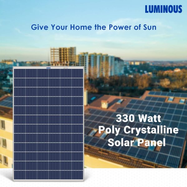 Luminous 330 Watt- 24 Volt Poly Crystalline Solar Panel